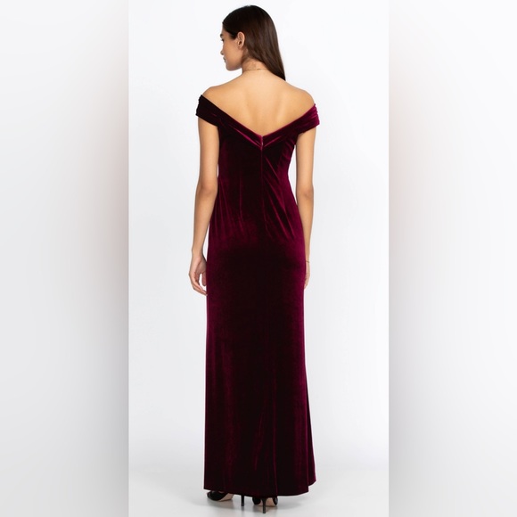 Brand new Johnny Was Burgundy Solid Stretch Velvet Dress - Picture 2 of 6